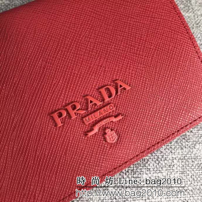 PRADA普拉達 專櫃最新同色 時尚爆款 女士短夾 1MV204 DD1002